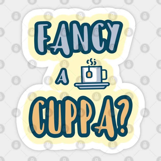 Do You Fancy a Cuppa? Series 2 (light yellow) Sticker by YJ PRINTART